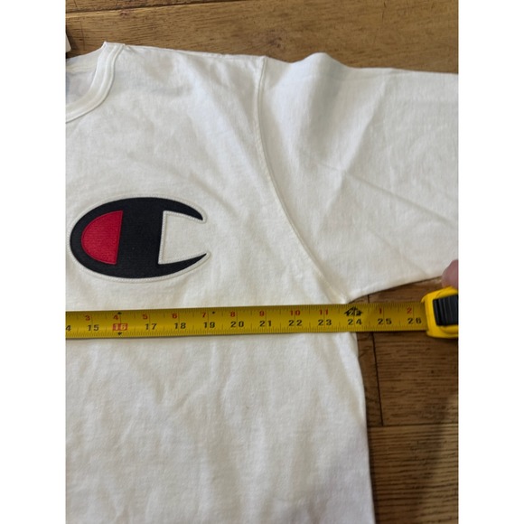 Champion Heritage Tee Big C Patch Logo White Mens Size 2X Large New With Tags - Picture 5 of 6